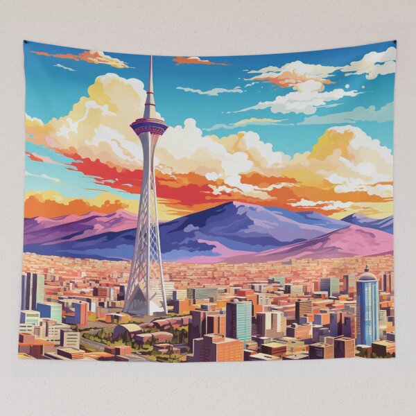 Item preview, A Pop Art Travel Print of Tehran - Iran  designed and sold by StudioRedKoala.