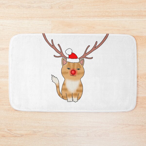 Item preview, Fluffy Orange cat rudolph reindeer christmas  designed and sold by Becky-Marie.