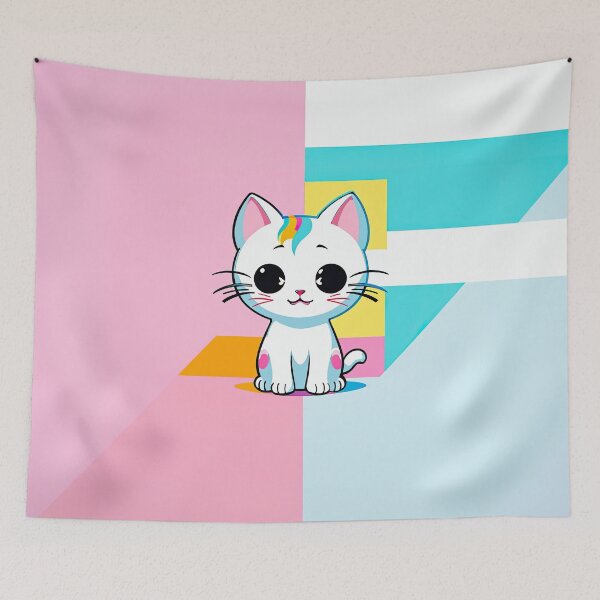 Item preview, Pastel Rainbow Kitten - Chic Chat Créations Ref.71 designed and sold by ChicChat.