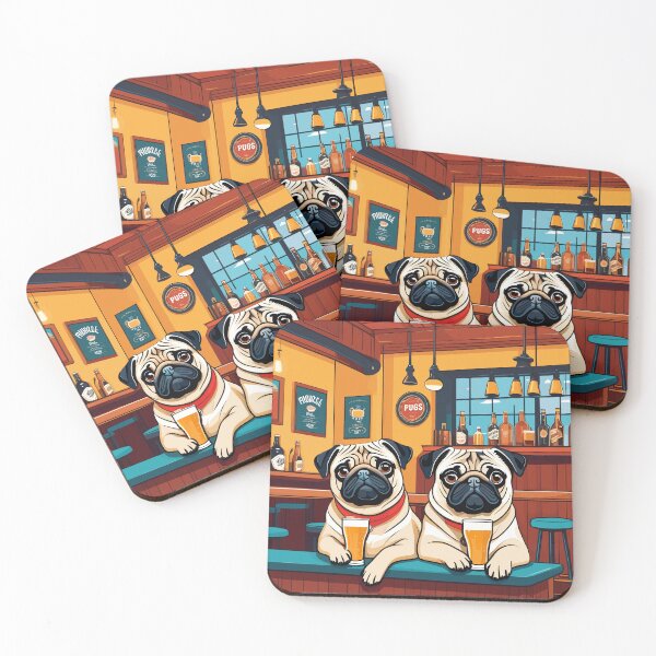 Item preview, Pugs at a Pub designed and sold by WildlifeInc.