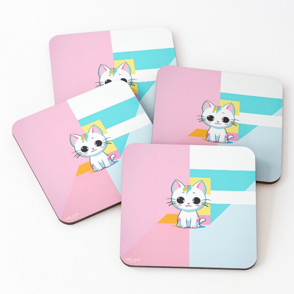 Item preview, Pastel Rainbow Kitten - Chic Chat Créations Ref.71 designed and sold by ChicChat.