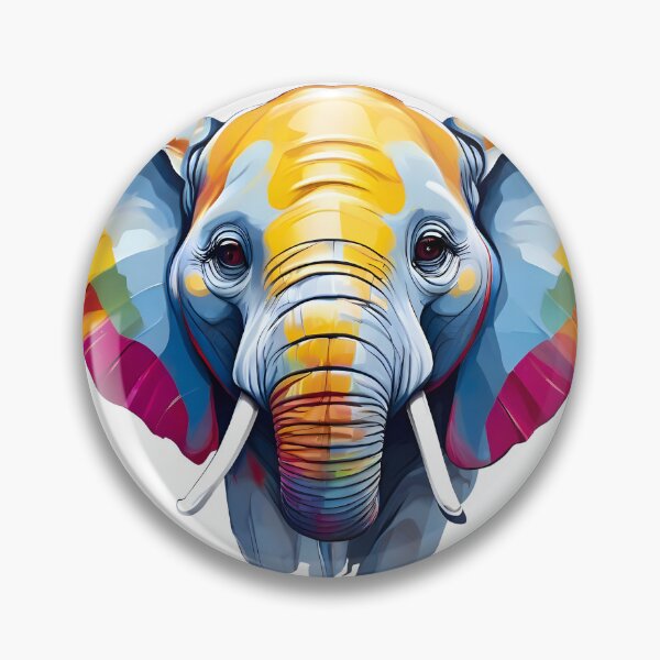 Item preview, Striking head of an big cute elephant. With captivating colors, big expressive eyes, and large ears. designed and sold by posterflunz.