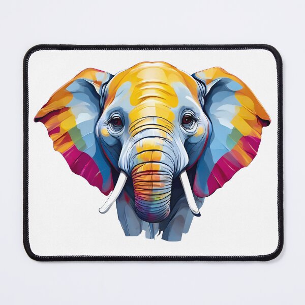 Item preview, Striking head of an big cute elephant. With captivating colors, big expressive eyes, and large ears. designed and sold by posterflunz.