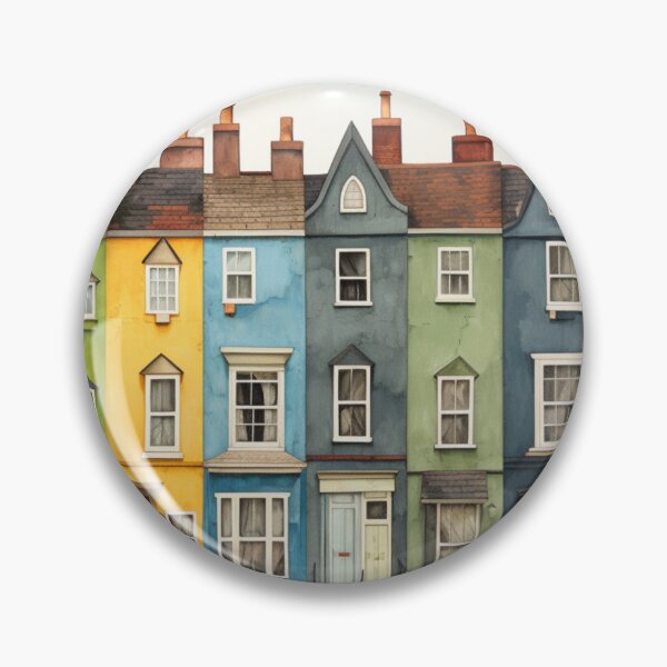 Item preview, Row of Terraced Houses Colourful designed and sold by whitecat23.