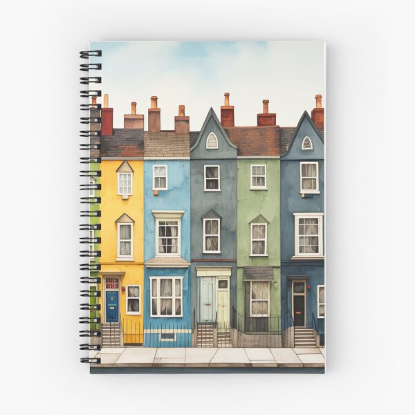 Item preview, Row of Terraced Houses Colourful designed and sold by whitecat23.