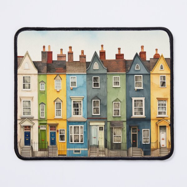 Item preview, Row of Terraced Houses Colourful designed and sold by whitecat23.
