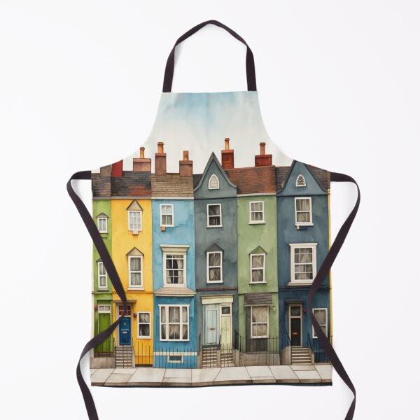 Item preview, Row of Terraced Houses Colourful designed and sold by whitecat23.