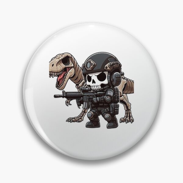 Item preview, Cute skeleton in tactical gear with raptor designed and sold by Wxjtecki.