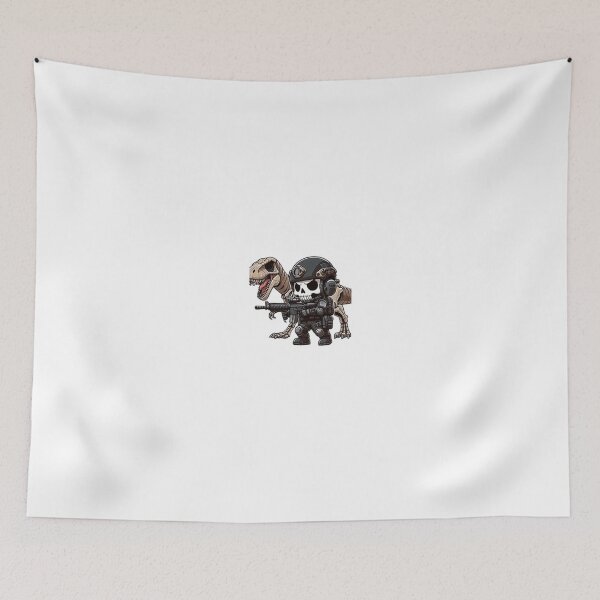 Item preview, Cute skeleton in tactical gear with raptor designed and sold by Wxjtecki.