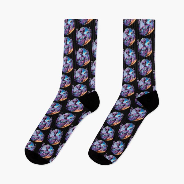 Item preview, Psychedelic Alien Selfie. Colorful Alien taking a selfie designed and sold by SideKickCreates.