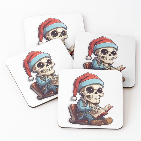 Item preview, Skeleton Santa clause reading book designed and sold by UltimateWorld.