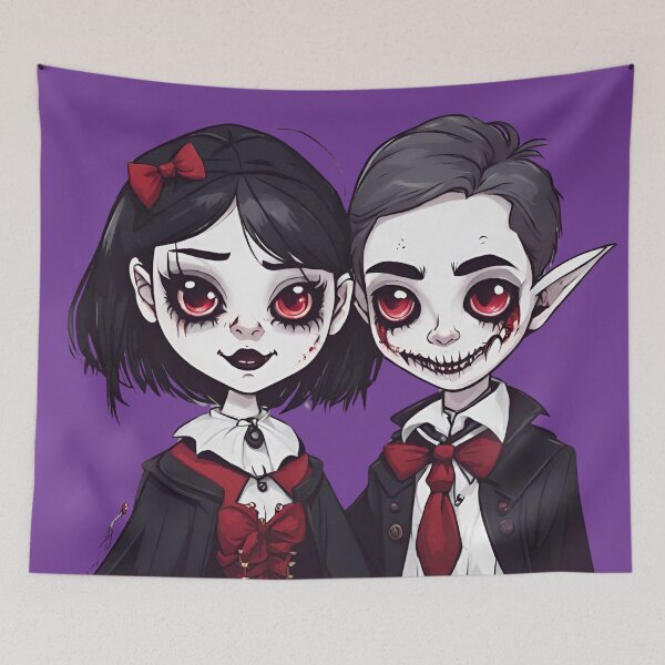 Item preview, School vampire couple designed and sold by ELEORIS.