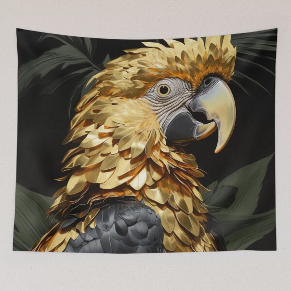 Item preview, Gold Metallic Parrot designed and sold by whitecat23.