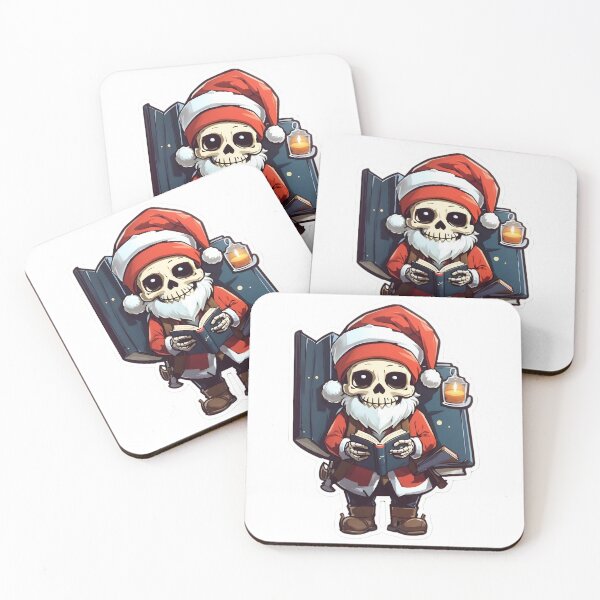 Item preview, Skeleton Santa clause reading book designed and sold by UltimateWorld.