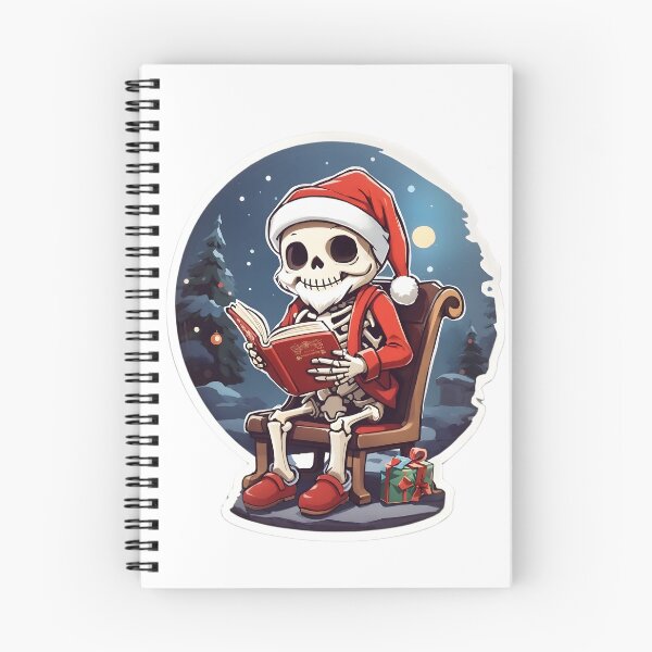 Item preview, Skeleton Santa clause reading book designed and sold by UltimateWorld.