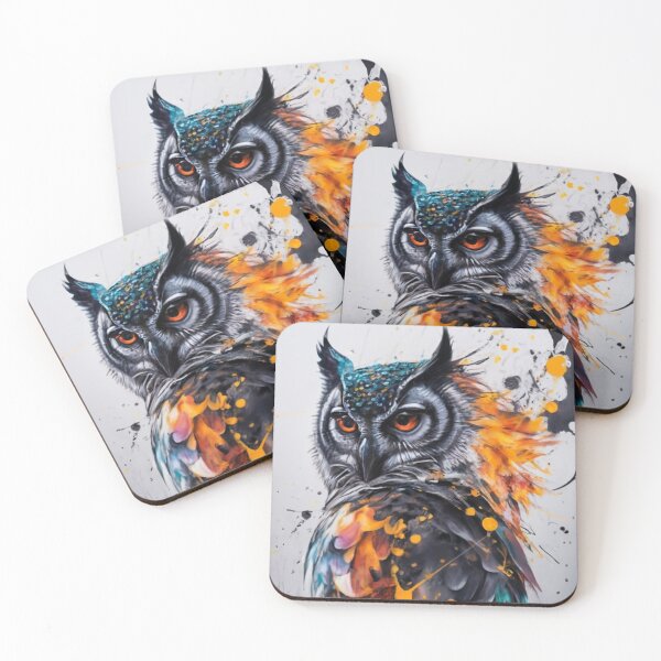 Item preview, colored owl  designed and sold by Jurgita Arbociene.