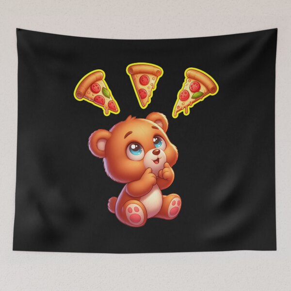 Item preview, Pizza Delirium Cute Kawaii designed and sold by TeddybearClub.