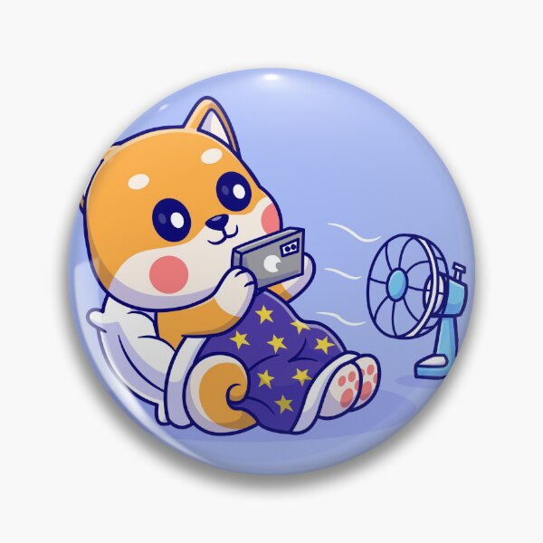 Item preview, Tech-Savvy Shiba Inu: Cute Dog's Cozy Tech Time Cartoon Vector Illustration designed and sold by hjian8219.
