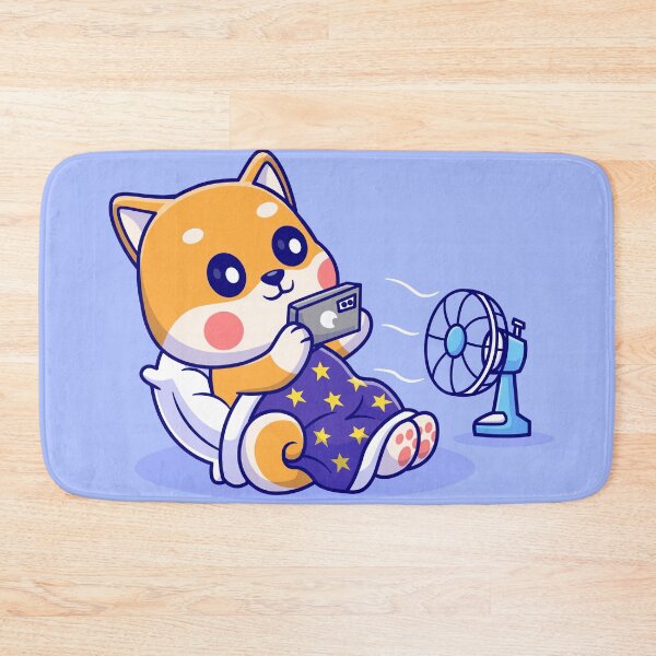 Item preview, Tech-Savvy Shiba Inu: Cute Dog's Cozy Tech Time Cartoon Vector Illustration designed and sold by hjian8219.