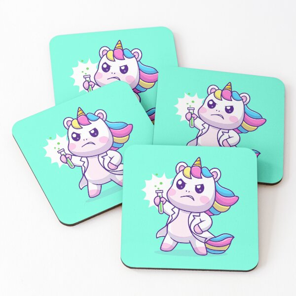 Item preview, Whimsical Unicorn Lab: Cute Scientist with Test Tube Cartoon Vector Illustration designed and sold by hjian8219.