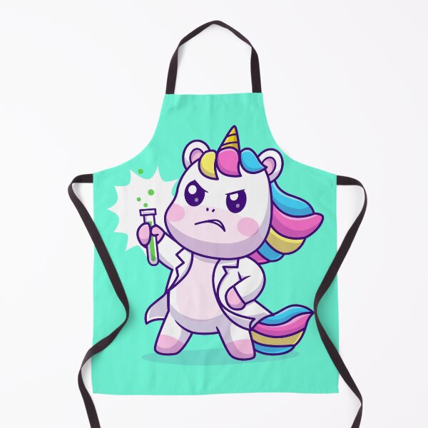 Item preview, Whimsical Unicorn Lab: Cute Scientist with Test Tube Cartoon Vector Illustration designed and sold by hjian8219.