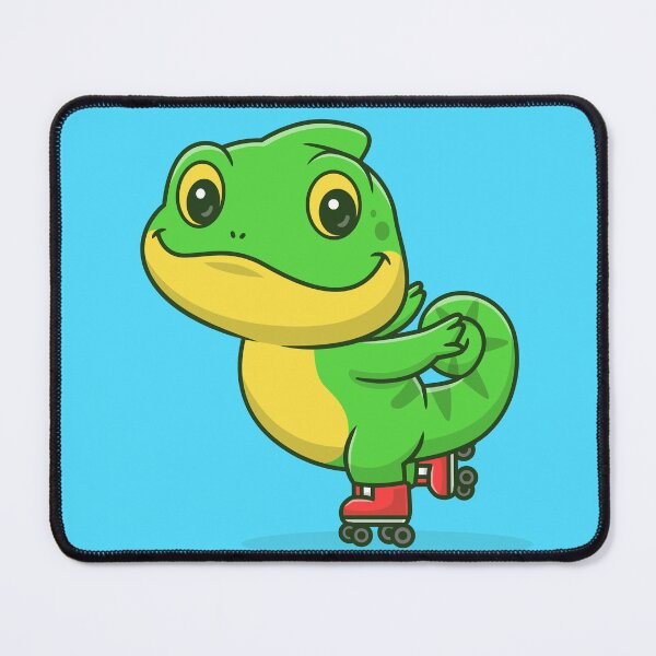 Item preview, Rolling Chameleon Fun: Cute Roller-Skating Cartoon Vector Illustration designed and sold by hjian8219.