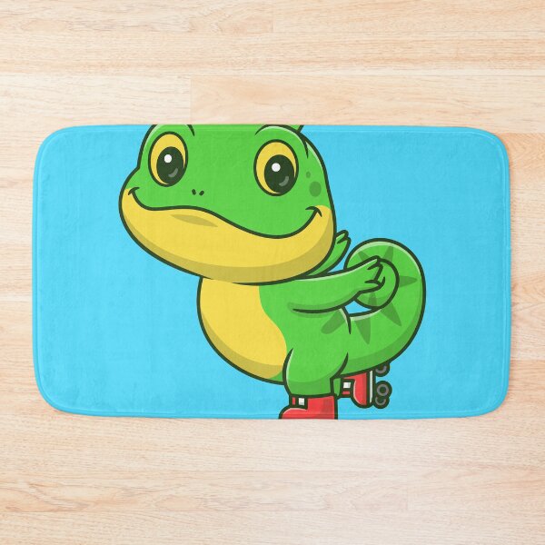 Item preview, Rolling Chameleon Fun: Cute Roller-Skating Cartoon Vector Illustration designed and sold by hjian8219.