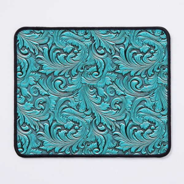 Item preview, Embossed turquoise leather designed and sold by Mercedes P.