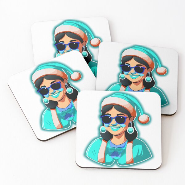 Item preview, Mrs. Claus wearing glasses psychedelic designed and sold by Oncosmosstore.