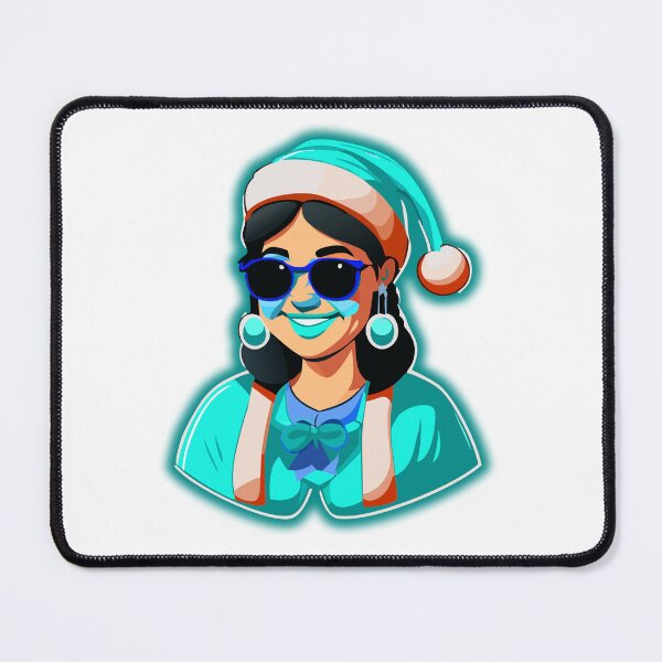 Item preview, Mrs. Claus wearing glasses psychedelic designed and sold by Oncosmosstore.