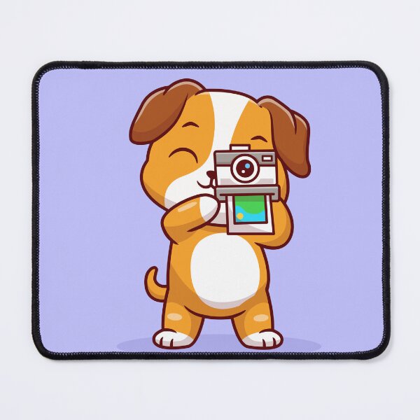 Item preview, Paw-tographer Pug: Cute Dog with Camera Cartoon Vector Illustration designed and sold by hjian8219.