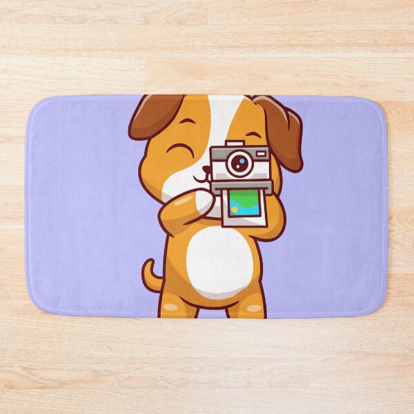 Item preview, Paw-tographer Pug: Cute Dog with Camera Cartoon Vector Illustration designed and sold by hjian8219.