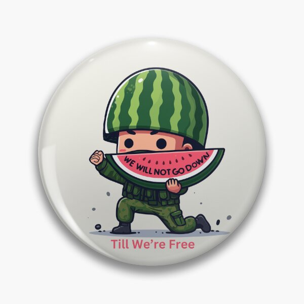 Item preview, We Will Not Go Down Till We Are Free - Watermelon Soldier designed and sold by Slice Of Seed.