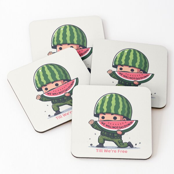 Item preview, We Will Not Go Down Till We Are Free - Watermelon Soldier designed and sold by Slice Of Seed.
