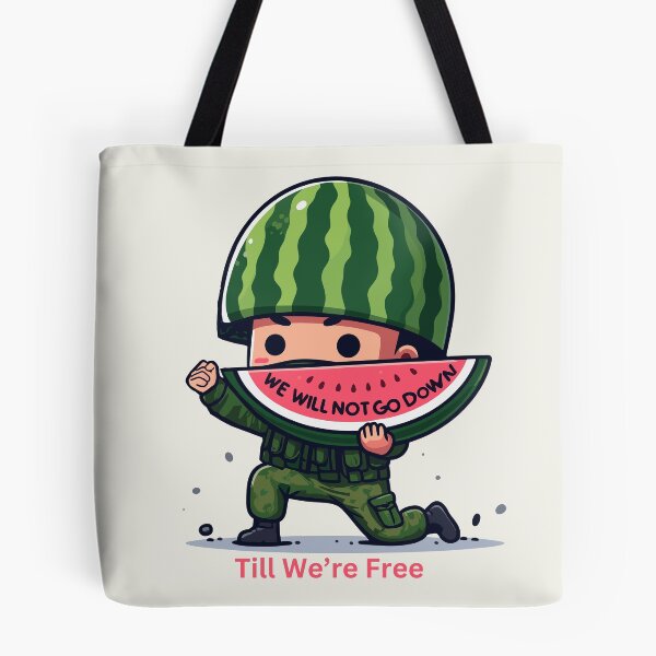 Item preview, We Will Not Go Down Till We Are Free - Watermelon Soldier designed and sold by Slice Of Seed.