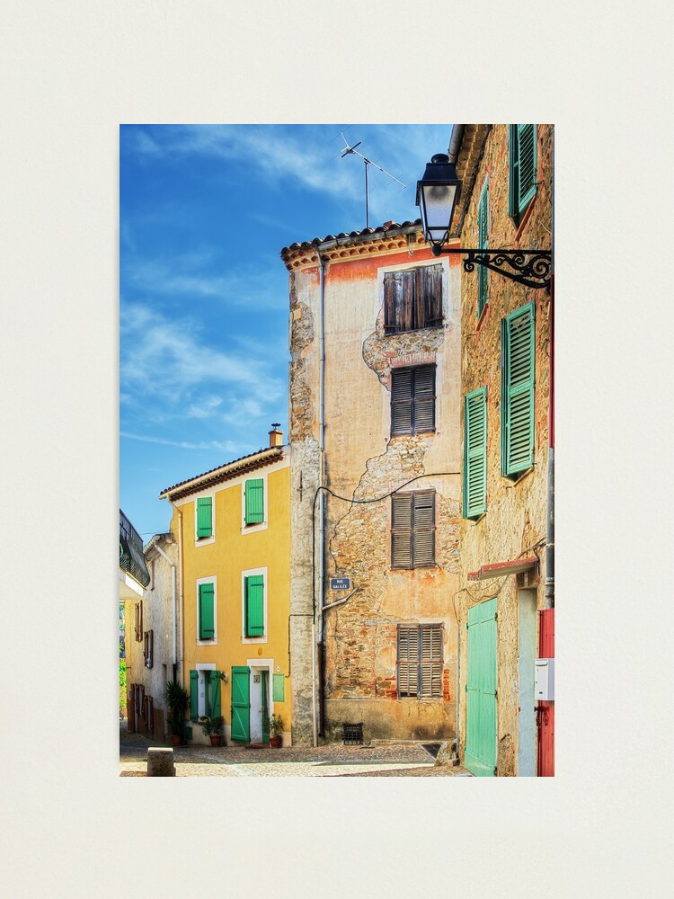 Thumbnail 2 of 3, Photographic Print, Colorful houses in Provence village designed and sold by patmo.