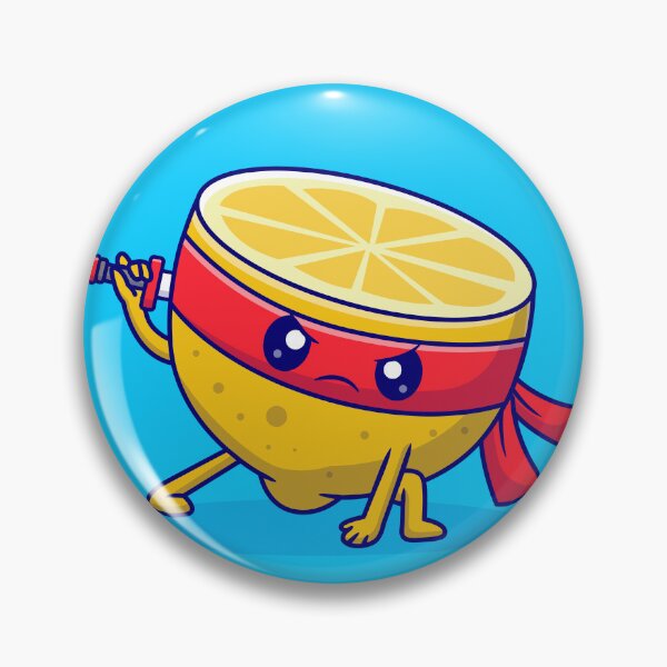 Item preview, Citrus Ninja Zest: Cute Lemon with Sword Vector Icon Illustration" designed and sold by hjian8219.