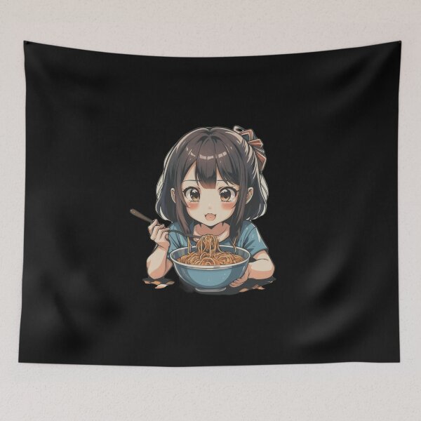 Item preview, Cute Girl Eating Spaghetti  designed and sold by Krieghorn.