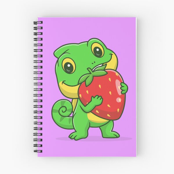 Item preview, Berry Colorful Chameleon: Cute Chameleon with Strawberry Vector Icon Illustration designed and sold by hjian8219.
