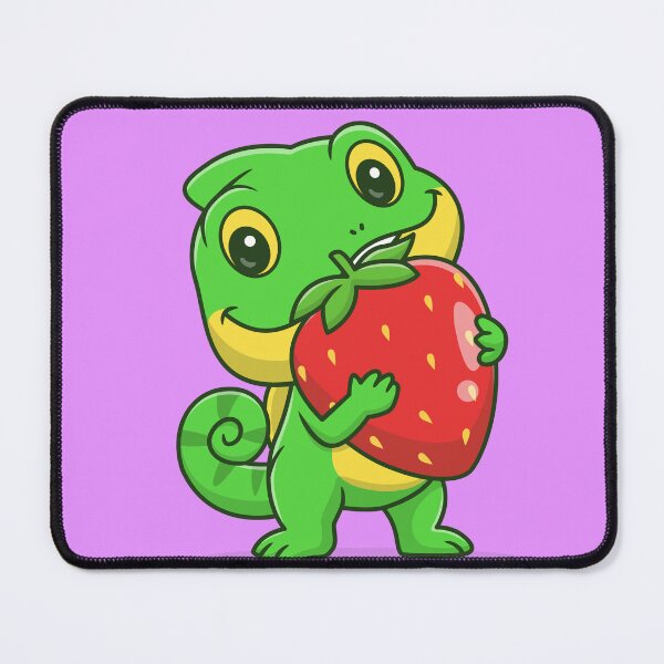 Item preview, Berry Colorful Chameleon: Cute Chameleon with Strawberry Vector Icon Illustration designed and sold by hjian8219.