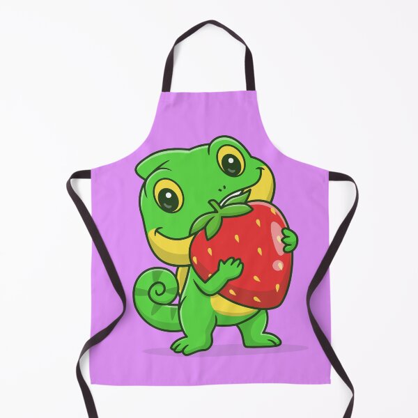 Item preview, Berry Colorful Chameleon: Cute Chameleon with Strawberry Vector Icon Illustration designed and sold by hjian8219.