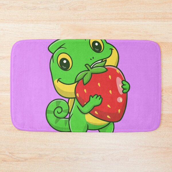 Item preview, Berry Colorful Chameleon: Cute Chameleon with Strawberry Vector Icon Illustration designed and sold by hjian8219.