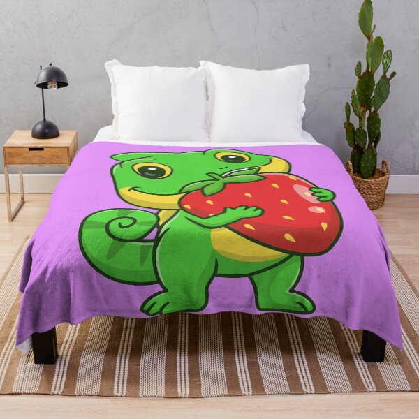 Item preview, Berry Colorful Chameleon: Cute Chameleon with Strawberry Vector Icon Illustration designed and sold by hjian8219.