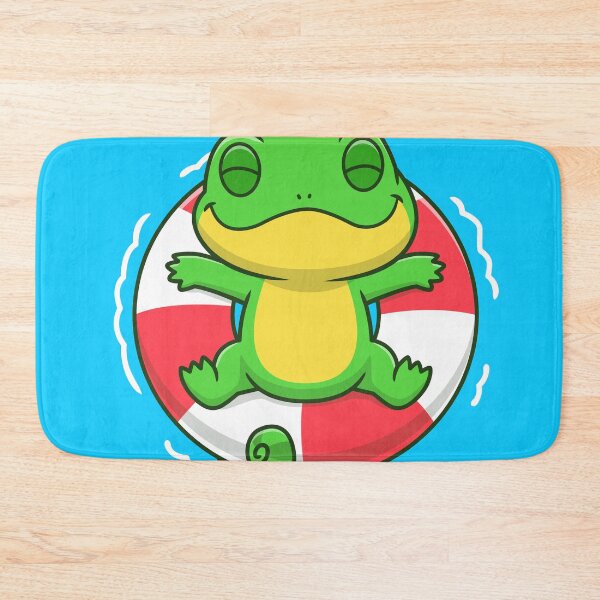Item preview, Chill Vibes: Cute Chameleon Lounging on Swimming Tires Vector Icon Illustration designed and sold by hjian8219.