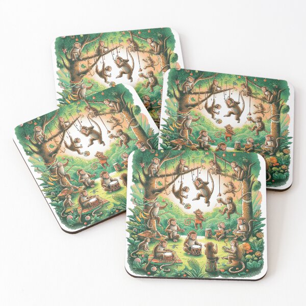 Item preview, Cheerful Monkey Jungle Jamboree designed and sold by TextileTrove.
