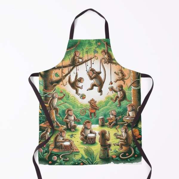 Item preview, Cheerful Monkey Jungle Jamboree designed and sold by TextileTrove.