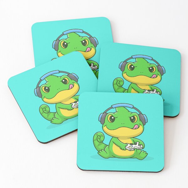 Item preview, GameMaster Chameleon: Cute Chameleon Gaming with Controller Vector Icon Illustration designed and sold by hjian8219.