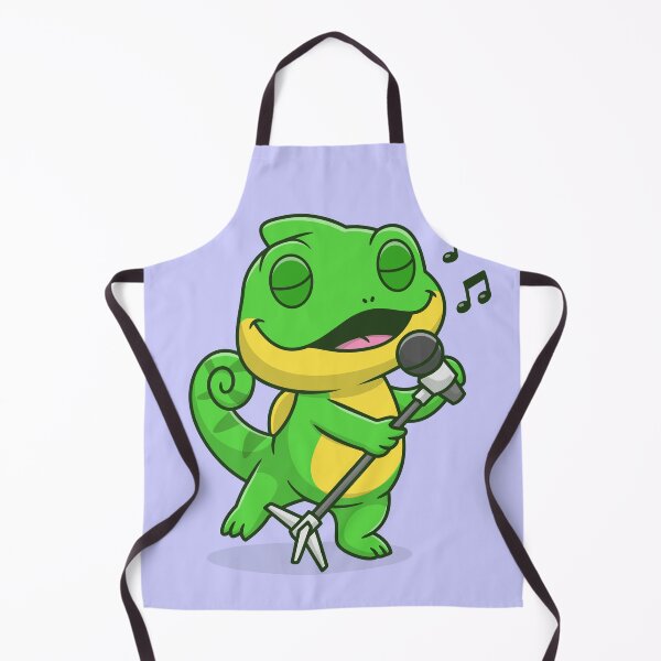 Item preview, Melodic ChMelodic Chameleon: Cute Chameleon Singing with Microphone Vector Icon Illustrationameleon: Cute Chameleon Singing with Microphone Vector Icon Illustration designed and sold by hjian8219.