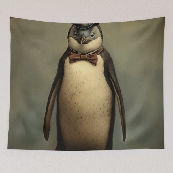 Item preview, Penguin Wearing Top Hat designed and sold by whitecat23.