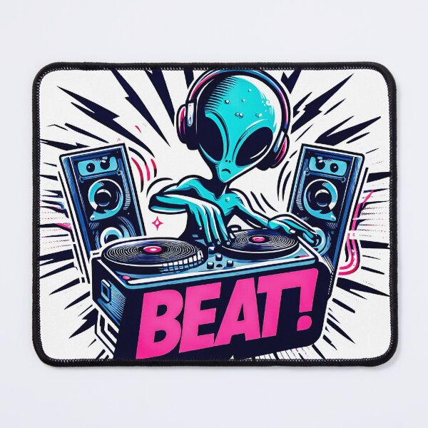 Item preview, Cool Alien DJ sticker designed and sold by SideKickCreates.